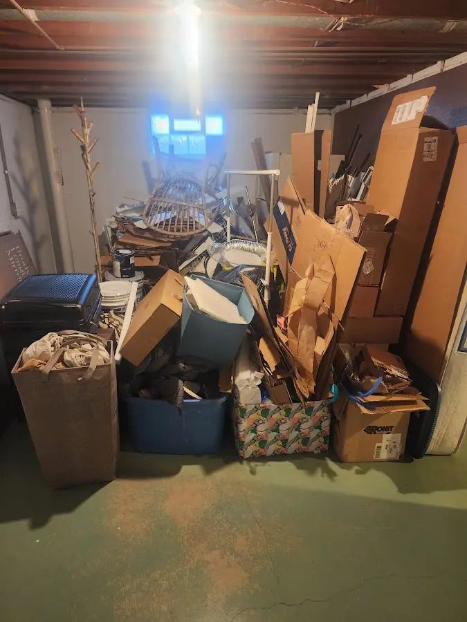 Roll-off dumpster container at job site for Yard Waste Dumpster Rental in Pavilion